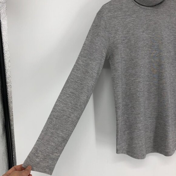 Roots Heathered Light Grey Lightweight Longsleeve Turtleneck Loose fit size XS - Picture 8 of 13